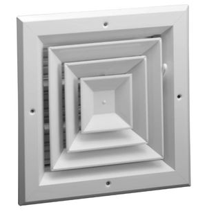 Hart & Cooley 14 x 14 in 2-Way Corner Ceiling Diffuser w/Multi-Shutter Damper 